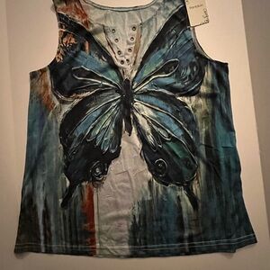 *NWT Butterfly Tank Top - Women’s Size XXL